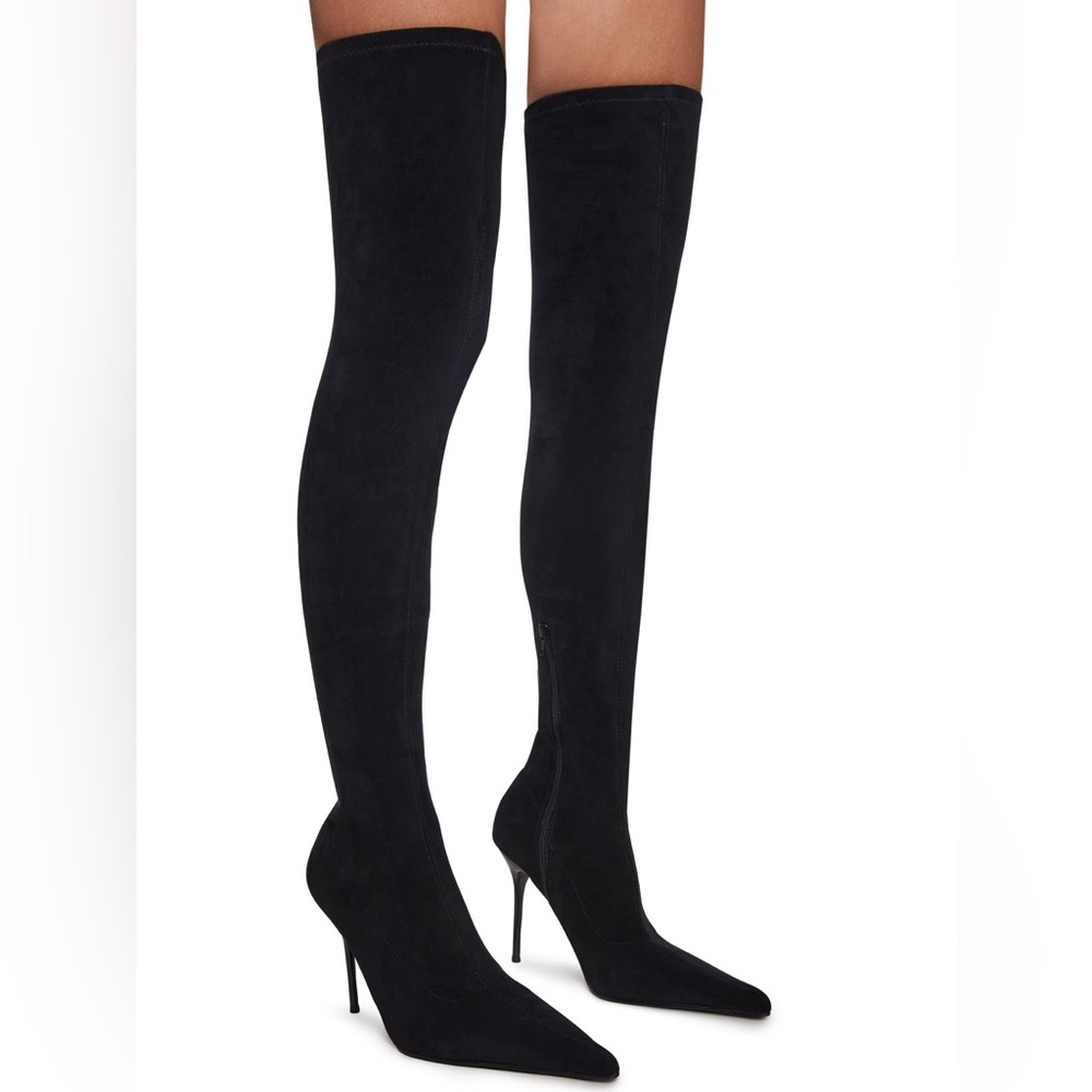 Women's Black Over-the-Knee Stiletto Boots size 8